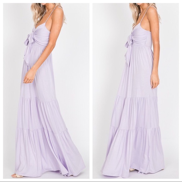 CLEARANCE-FIRM‼️Knot Over You Maxi-Lavender - Picture 2 of 3